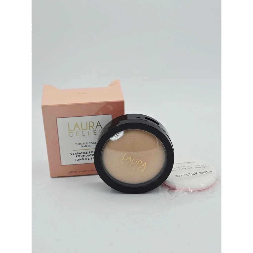 Laura Geller Double Take Baked Versatile Powder Foundation Fair 0.35oz New Box